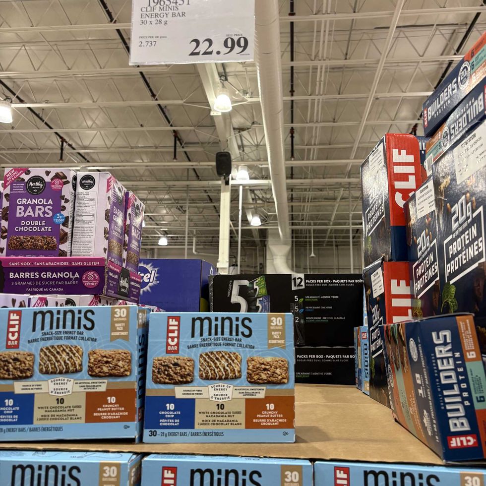 boxes of Clif minis at costco