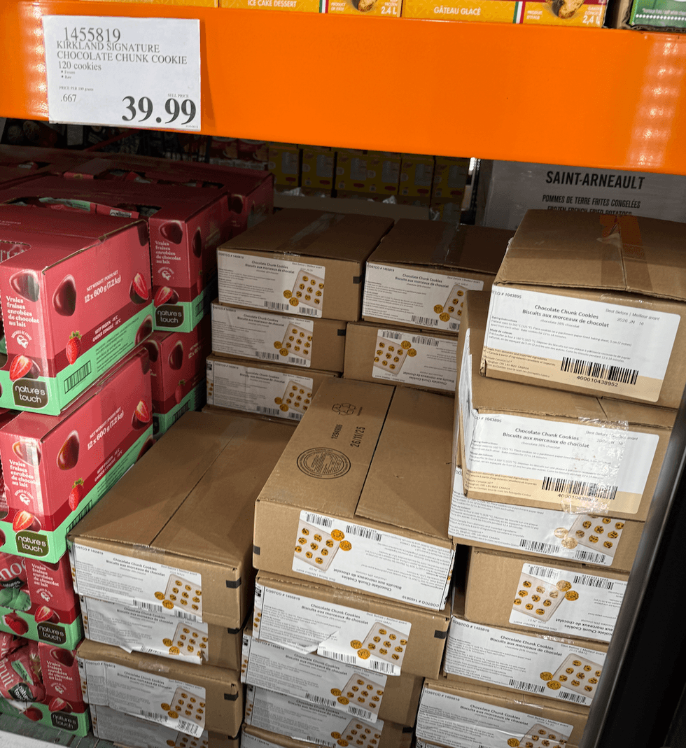 Boxes of cookie dough.