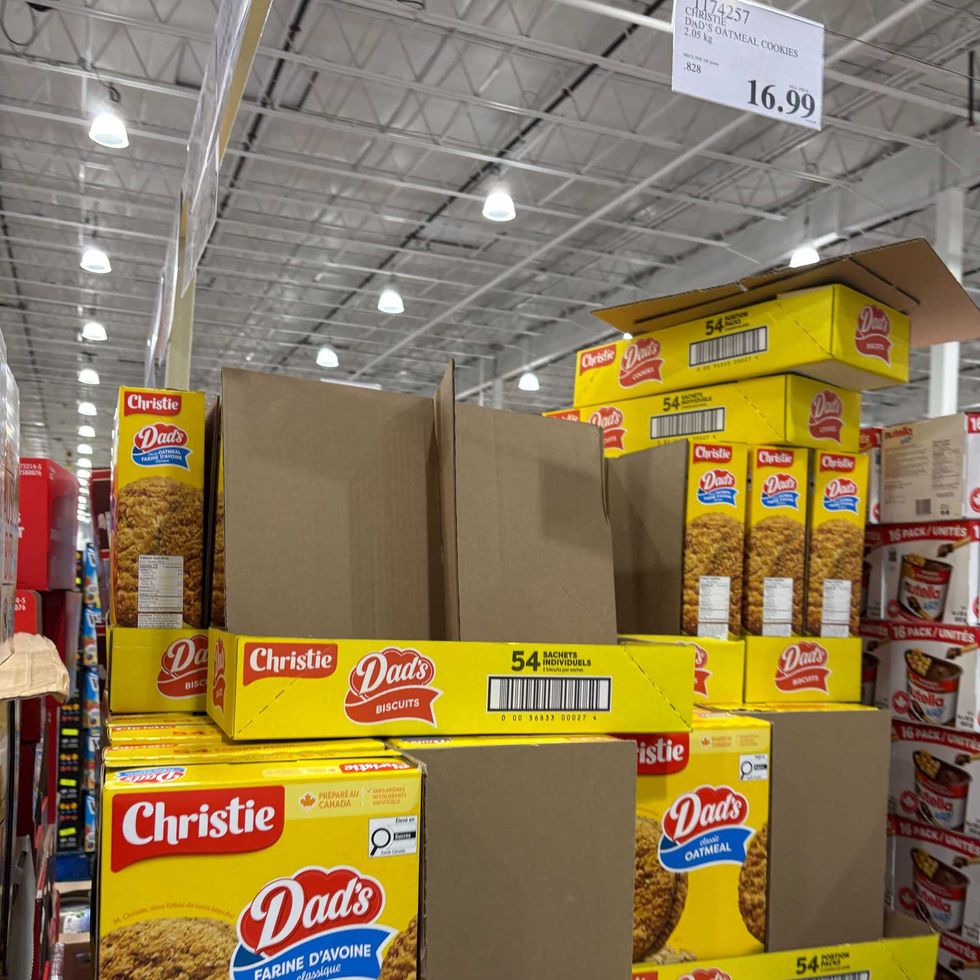 boxes of Dad's oatmeal cookies at costco