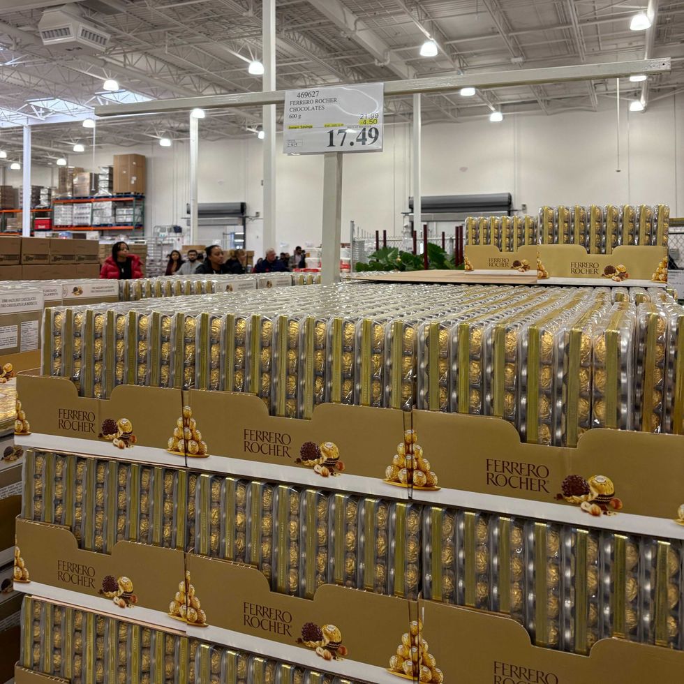 boxes of ferrero rocher chocolates at costco