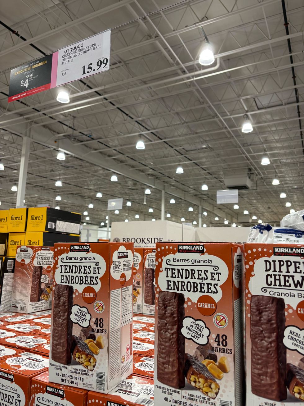 boxes of kirkland signature chocolate dipped granola bars