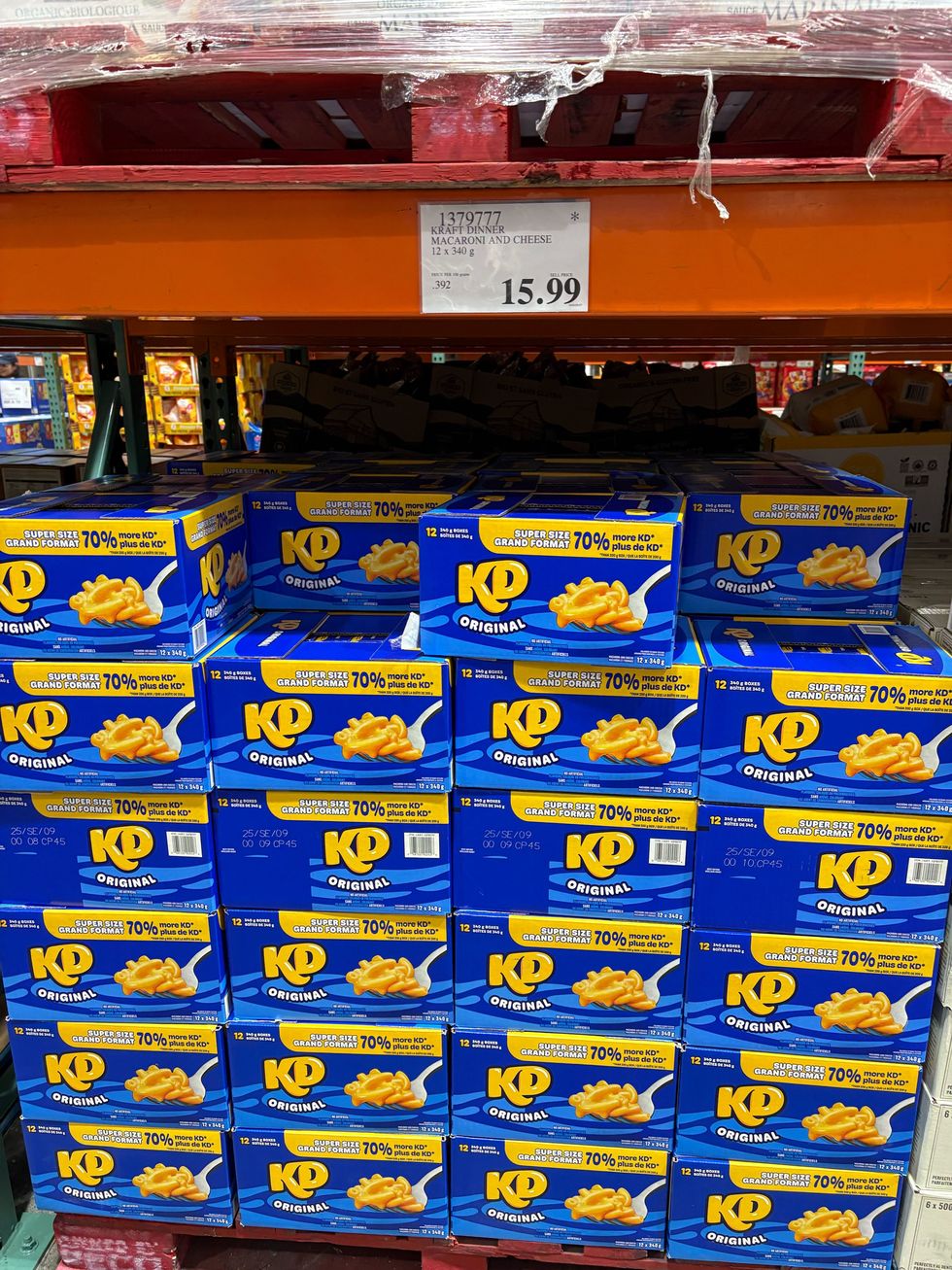 boxes of kraft dinner at costco