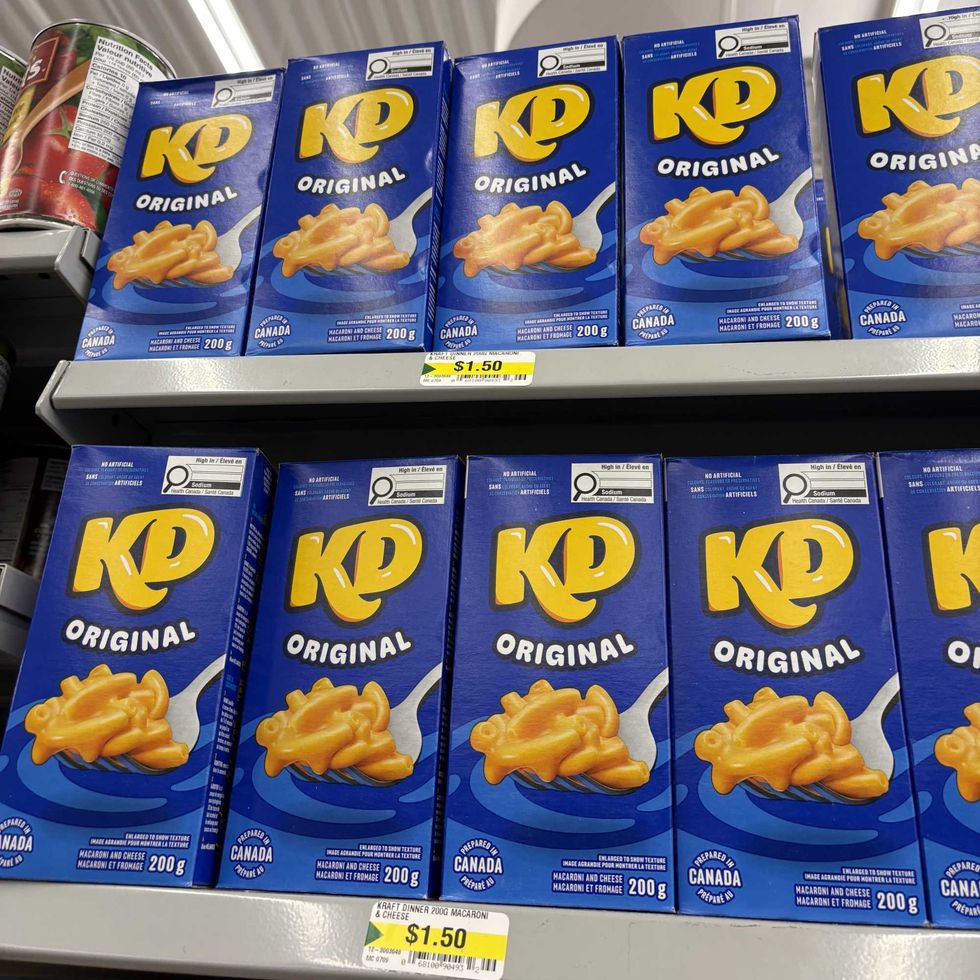 boxes of Kraft Dinner at Dollarama