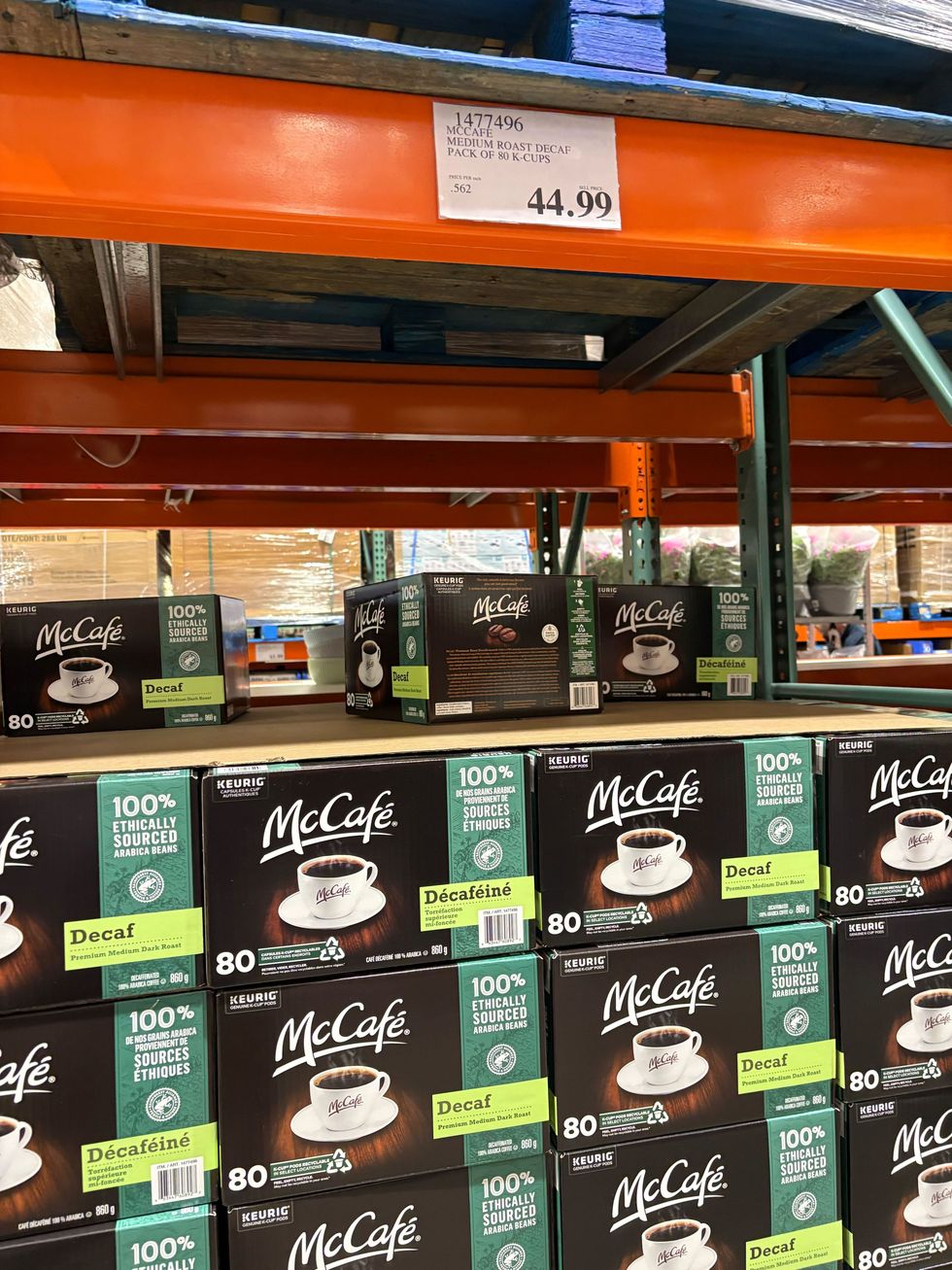 boxes of mccafe k-cup coffee at costco