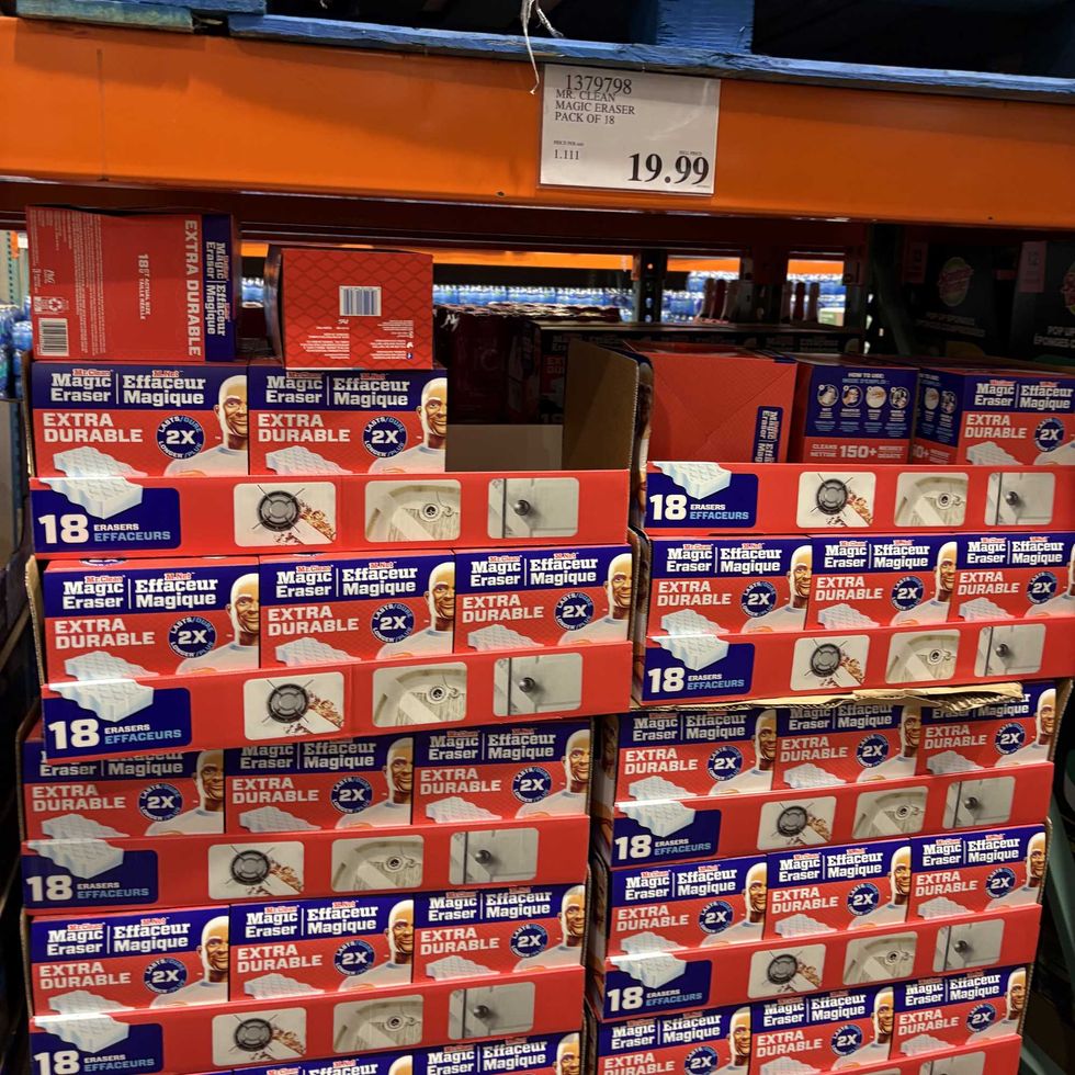 boxes of Mr. Clean Magic Erasers at Costco