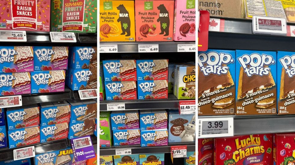 boxes of pop-tarts at metro, longo's and fortinos