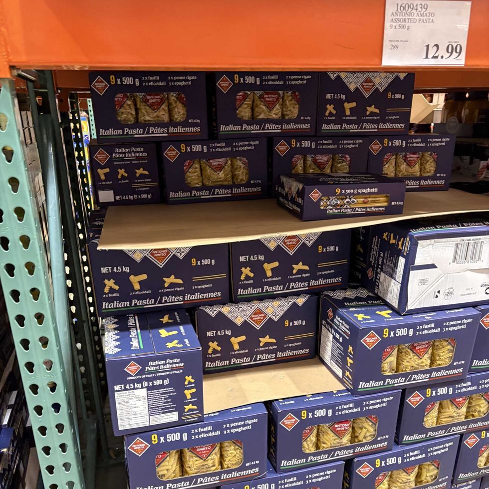 boxes of \u200bAntonio Amato dried pasta at Costco