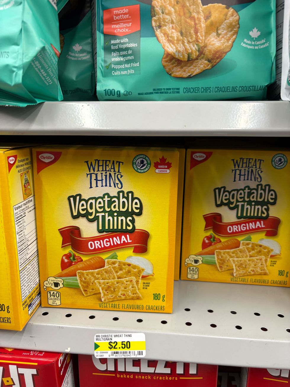 boxes of wheat thins crackers at dollarama