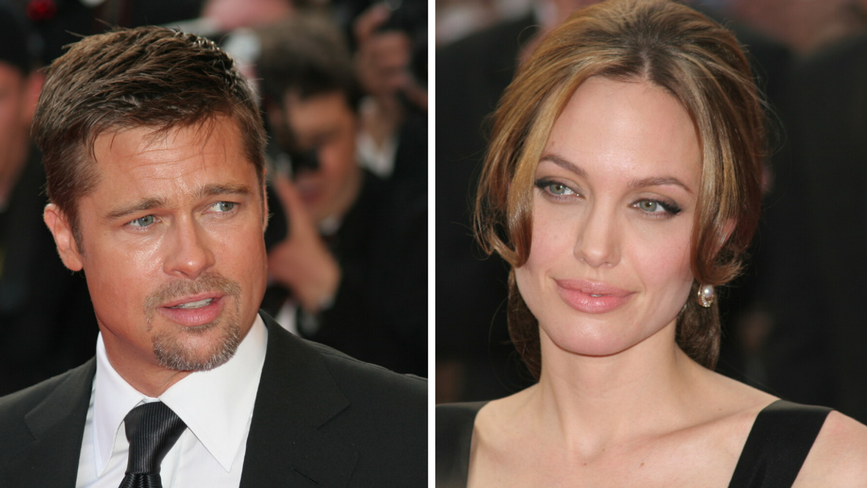 Brad Pitt. Right: Angelina Jolie.