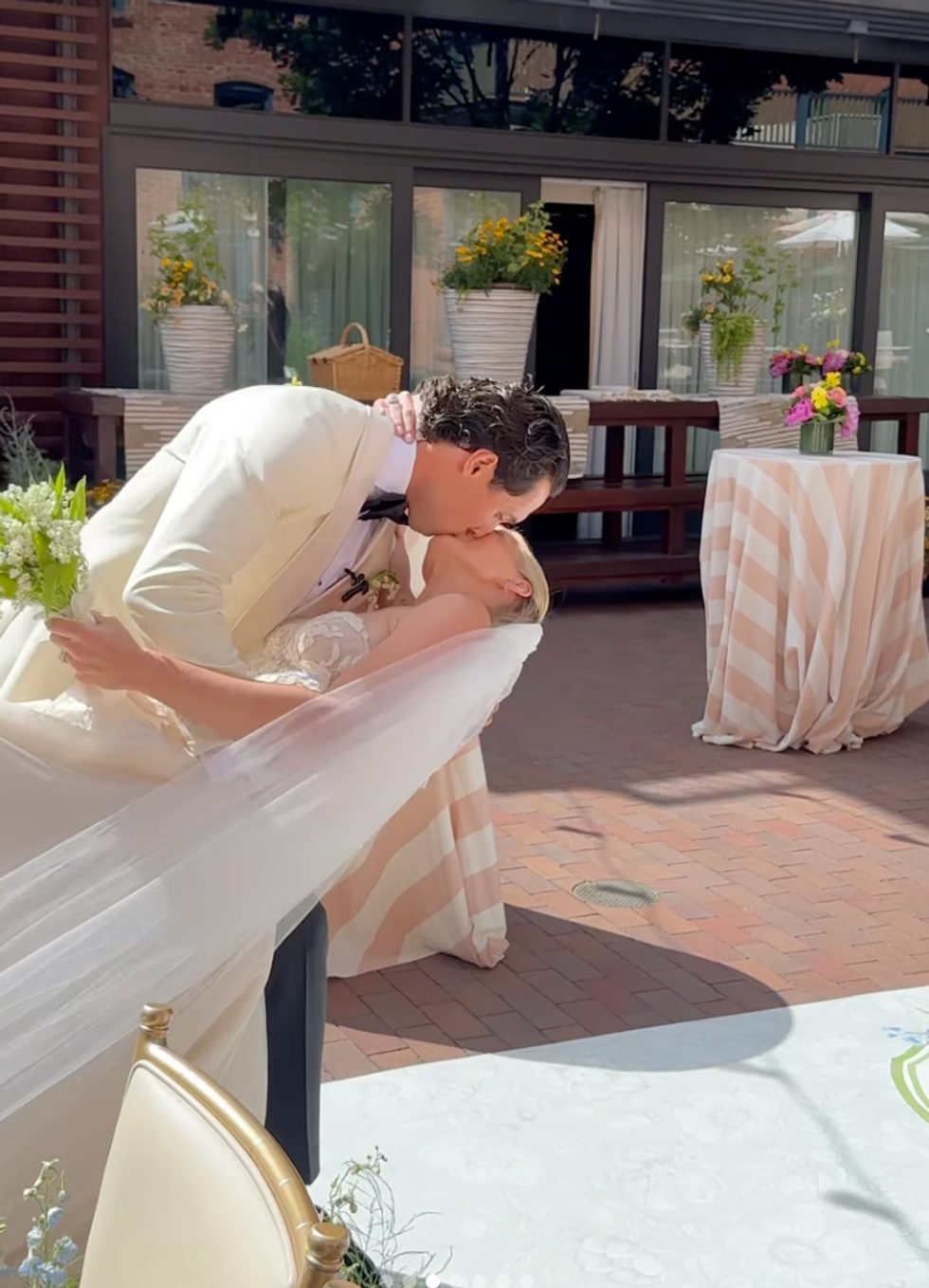 Brenden and Emma Dillon on their wedding day.