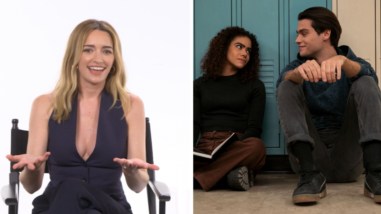 Brianne Howey interview. Right: Antonia Gentry and Felix Mallard in 'Ginny & Georgia'.