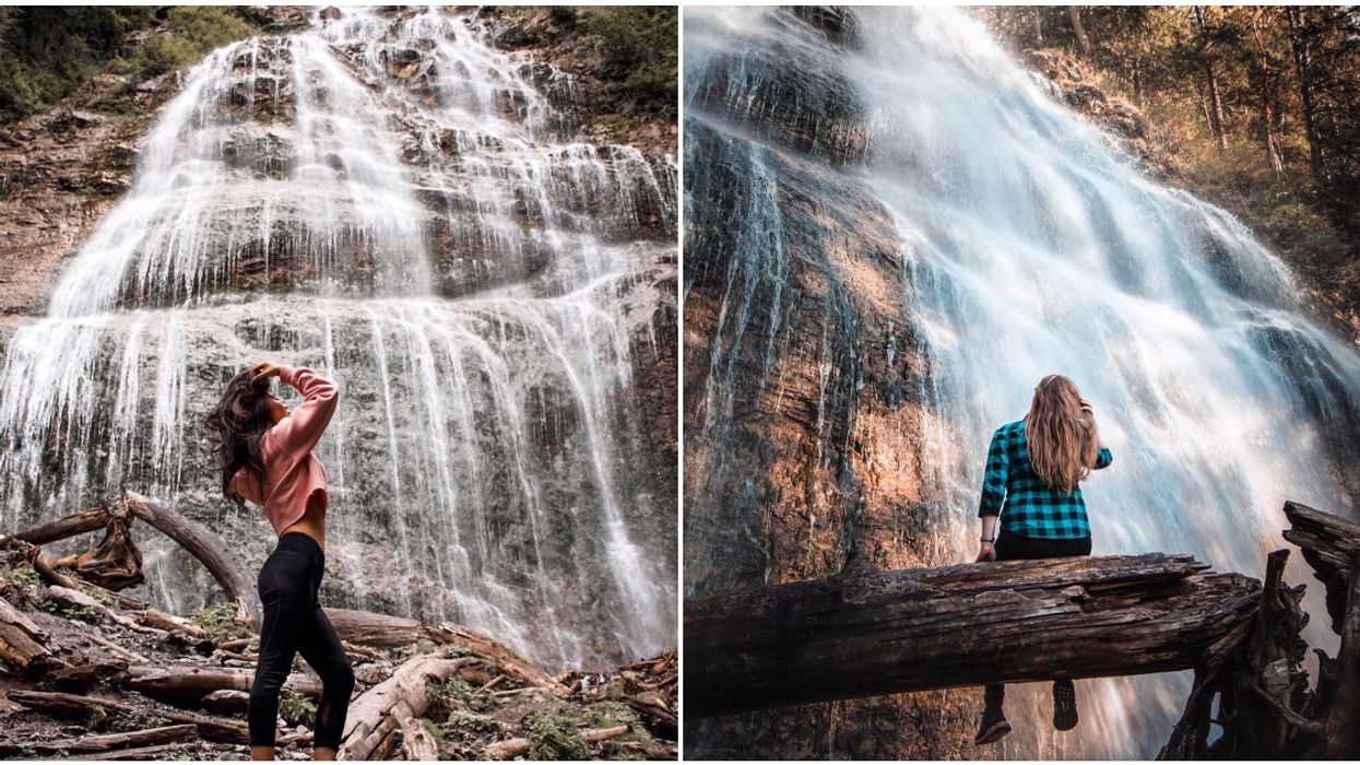 Bridal Veil Falls In BC Is A Massive Waterfall That Gives You Rainforest Vibes