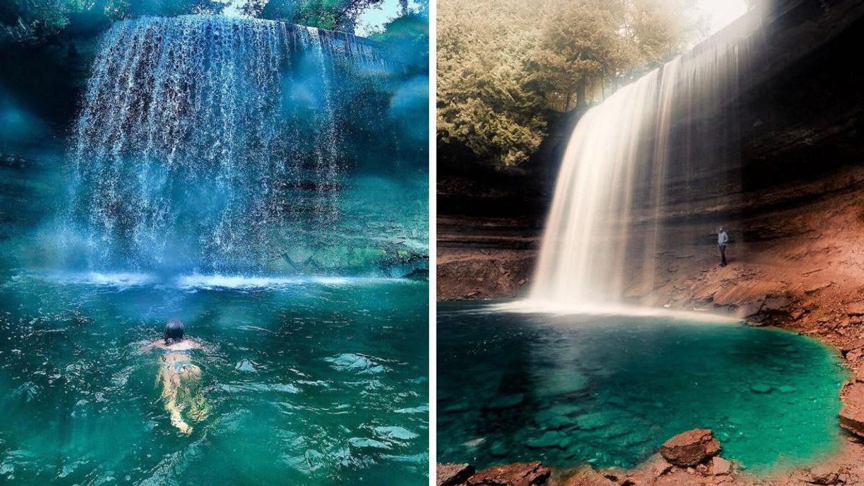 Bridal Veil Falls in Manitoulin Island, Ontario.