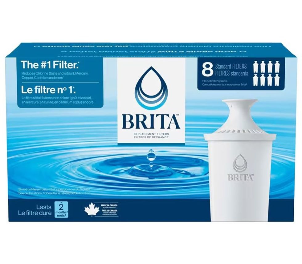 Brita pitcher replacement filters, box of 8.