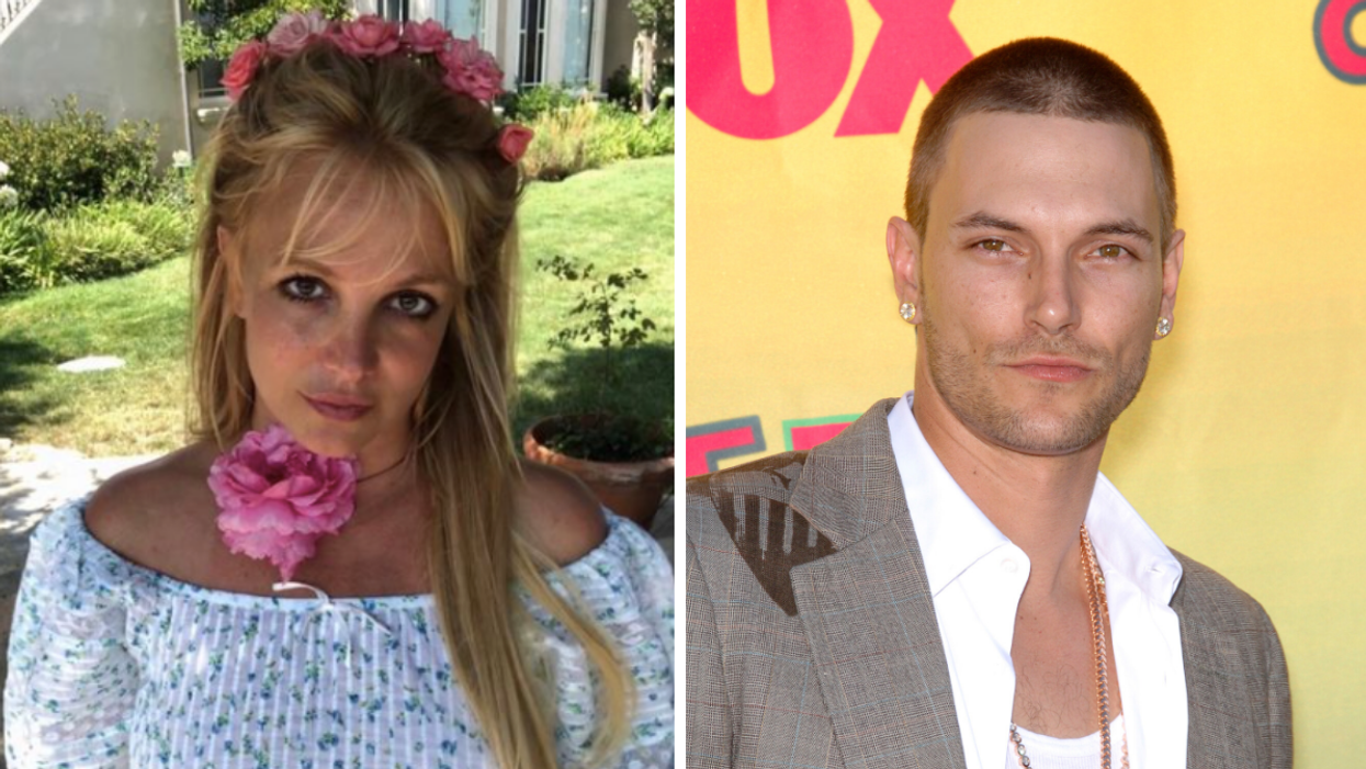 Britney Spears. Right: Kevin Federline.