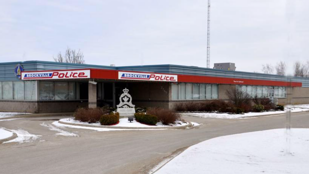 Brockville Police station in the wintertime.