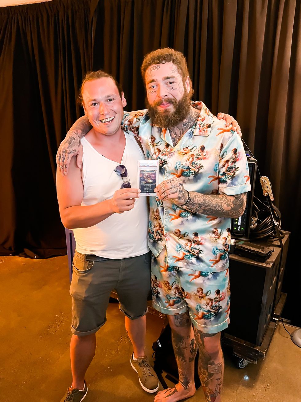 Brook Trafton, Post Malone, and the "One Ring" playing card.