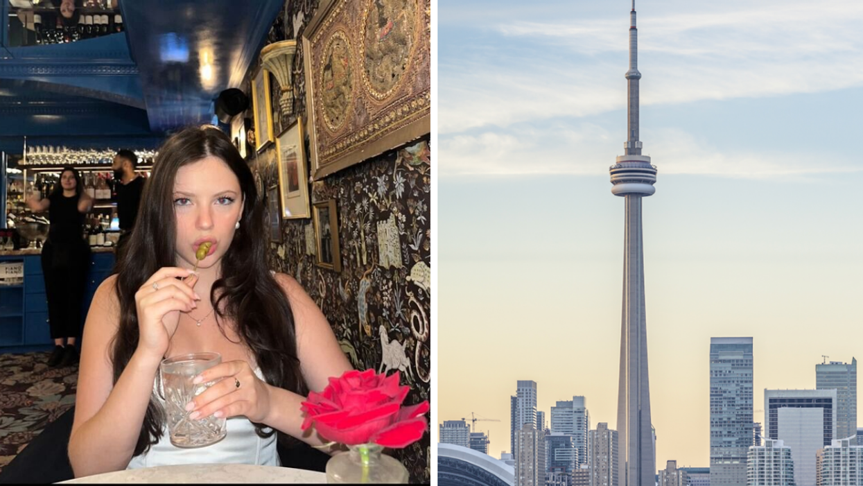 Brooke Houghton at Piano Piano. Right: The CN Tower.