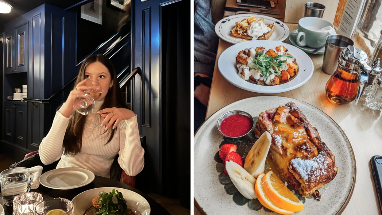 Brooke Houghton at Pink Sky. Right: Brunch at Lady Marmalade.