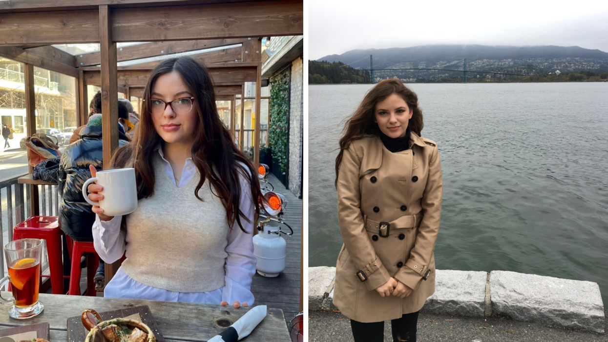 Brooke Houghton in Toronto. Right: Brooke Houghton in B.C.