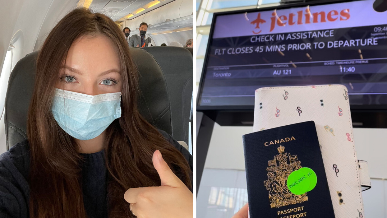 Brooke Houghton on a Canada Jetlines flight.