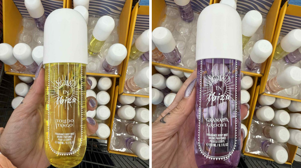 Brumes parfum\u00e9es pour le corps de la marque Solo En Ibiza - Toledo Tango et Granada Groove.