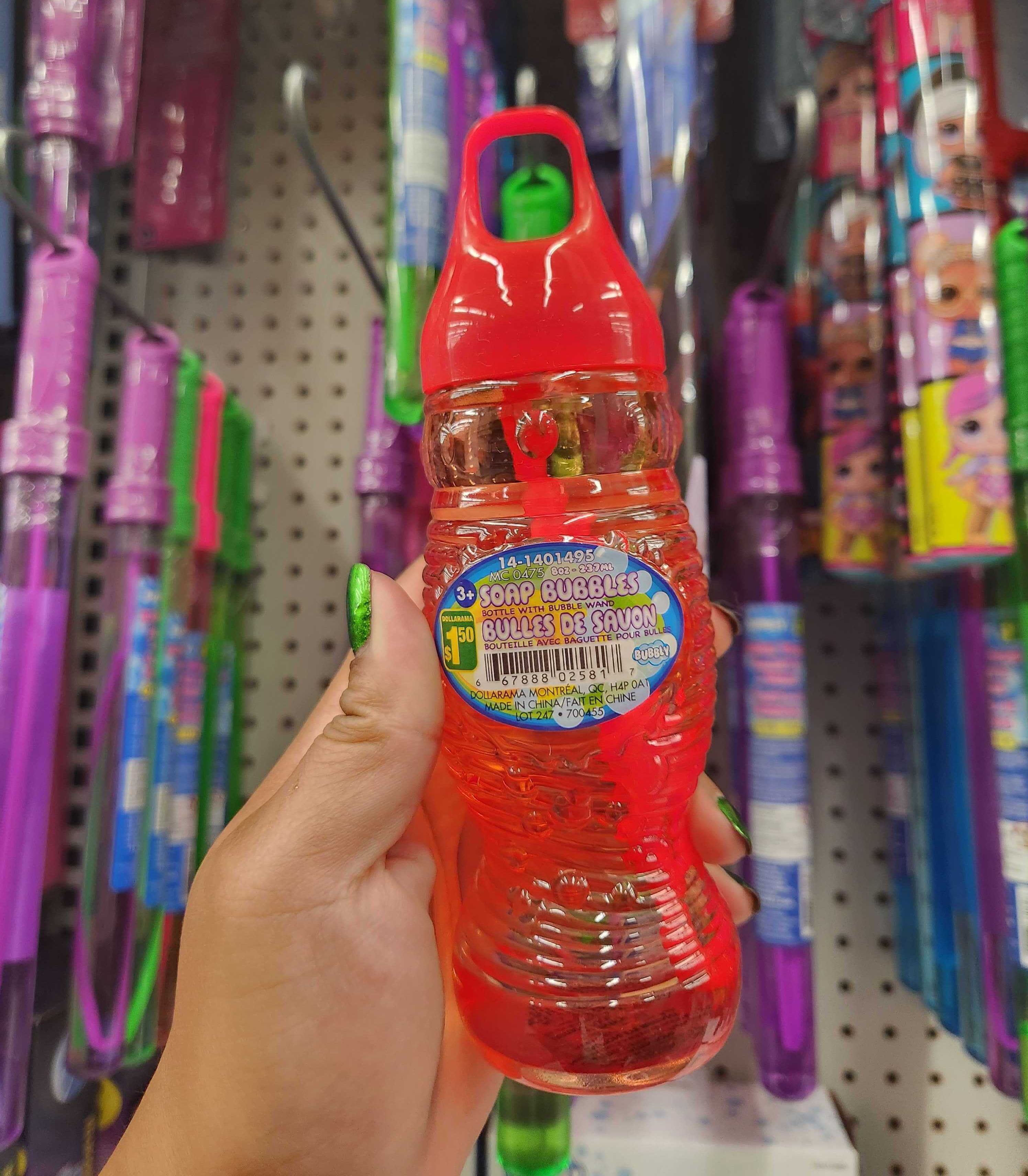 Bubbles from Dollarama.
