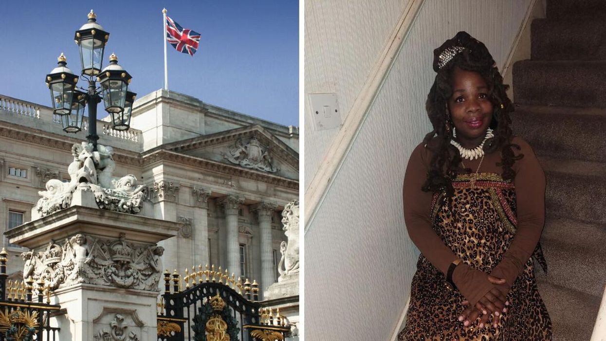 Buckingham Palace. Right: Ngozi Fulani.