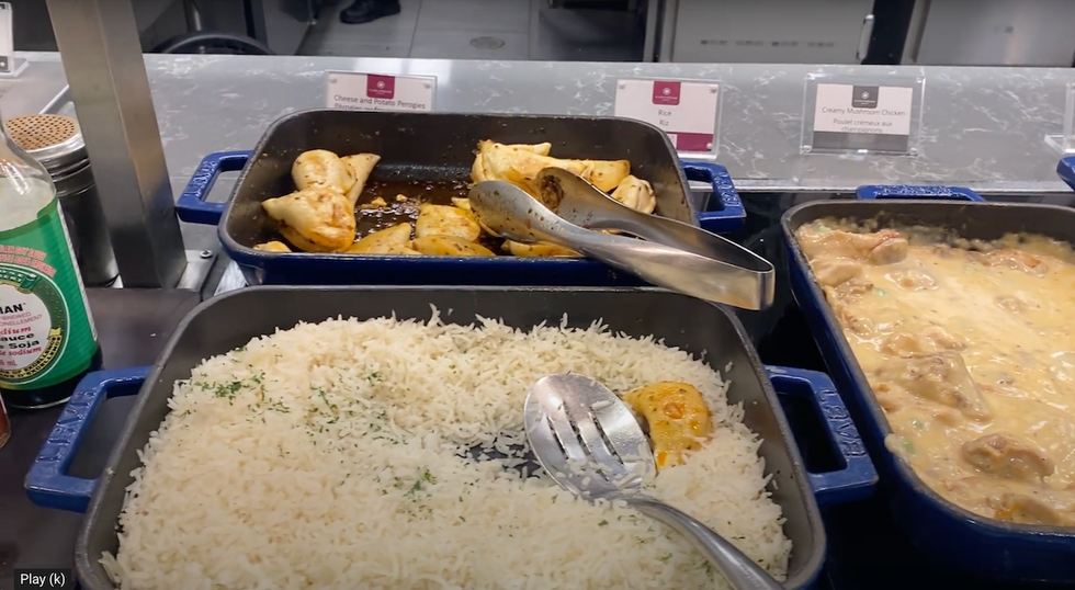 buffet at plaza premium international lounge terminal 3 pearson airport