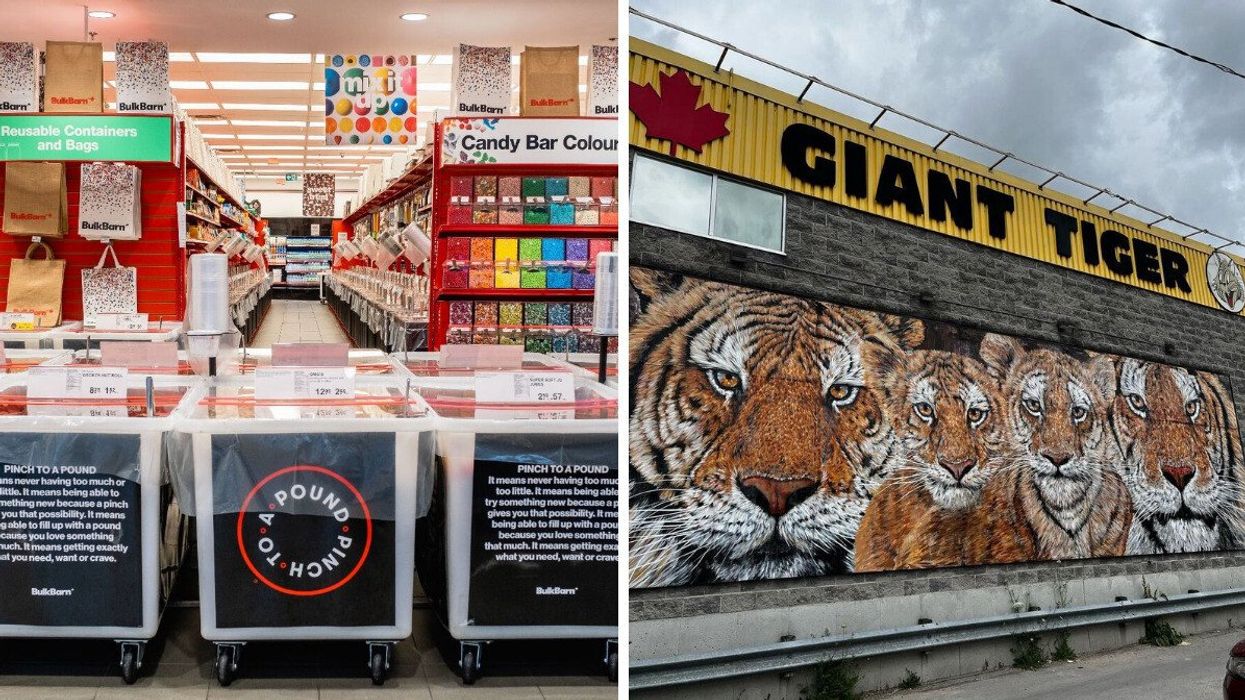 Bulk Barn store in Canada. Right: Giant Tiger location in Canada.
