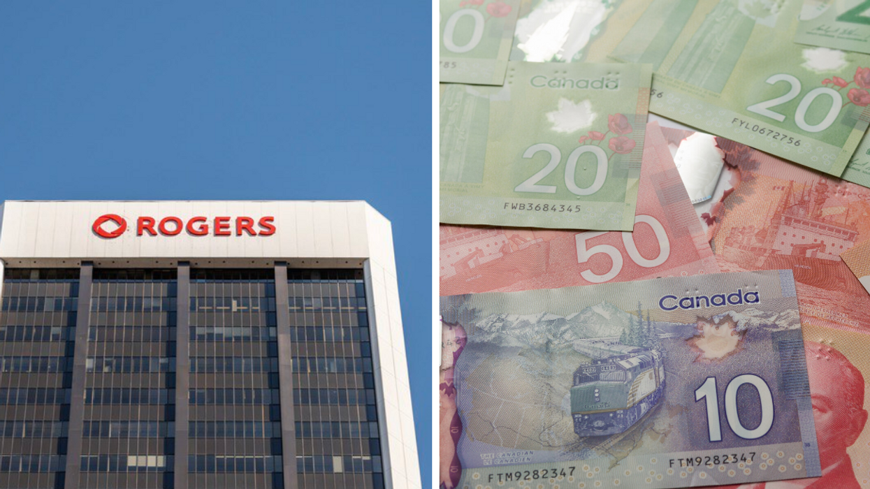Bureau Rogers. Droite : Argent canadien.