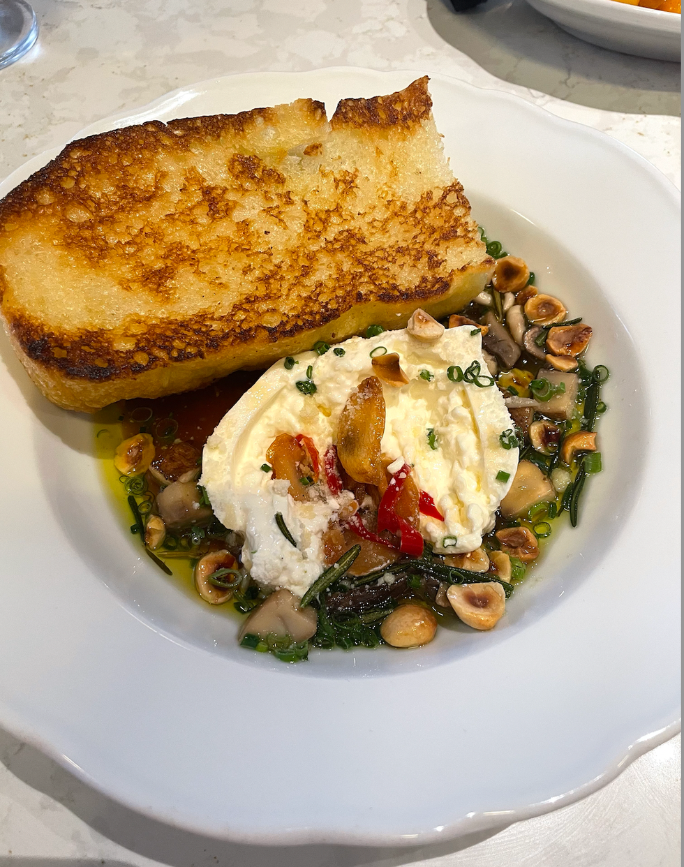 Burrata Con Funghi from PIANO PIANO.