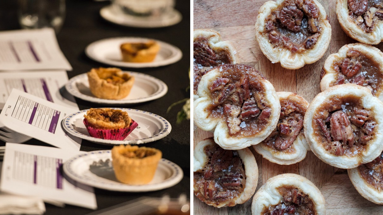 Butter tarts being judged at Ontario's Best Butter Tart Festival.