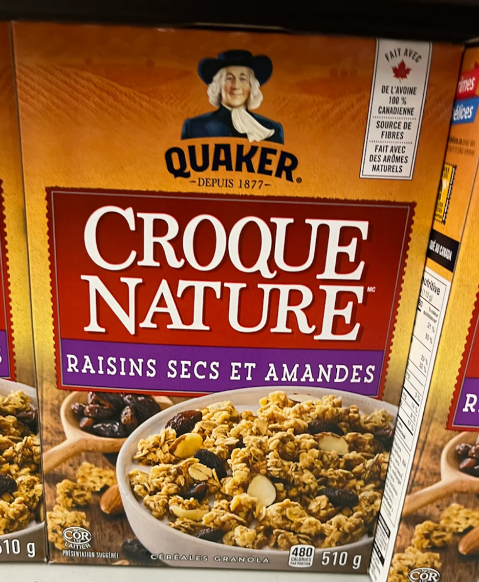 C\u00e9r\u00e9ales granola Croque Nature de Quaker : Raisins secs et amandes
