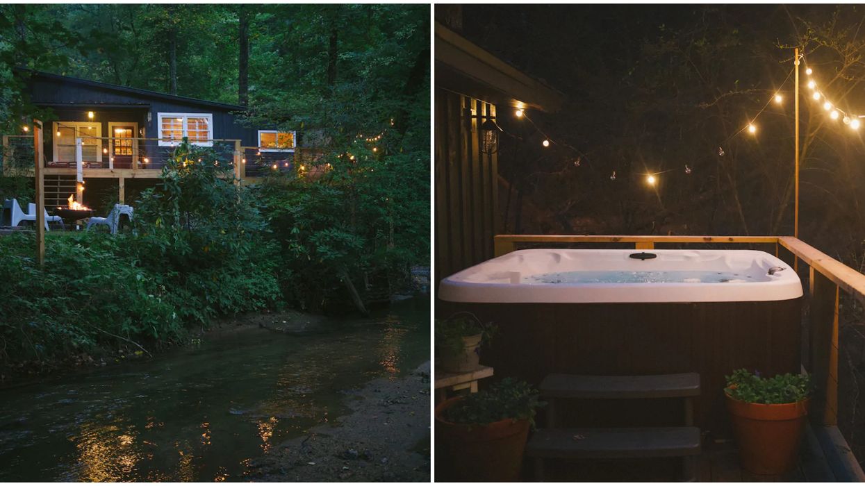 Cabin Airbnb Rental In Georgia Is Affordable With Scenic Creek Views From A Hot Tub