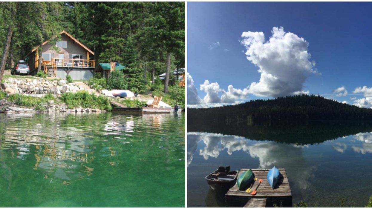 Cabin For Sale In BC Is On An Emerald Green Lake & Costs Just $389K