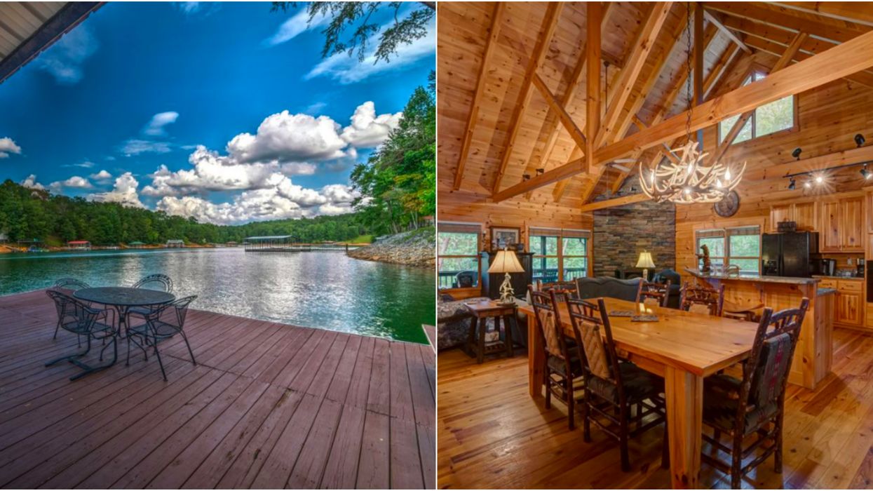 Cabin Rental In Georgia Is Amazing With A Hot Tub Pontoon Boat And Waterfront Access