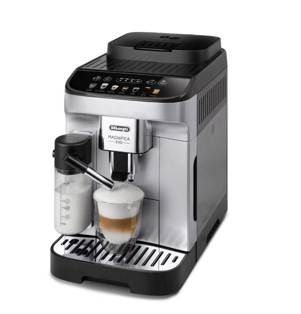 Cafeti\u00e8re et machine \u00e0 espresso Magnifica Evo de De\u2019Longhi avec mousseur \u00e0 lait automatique