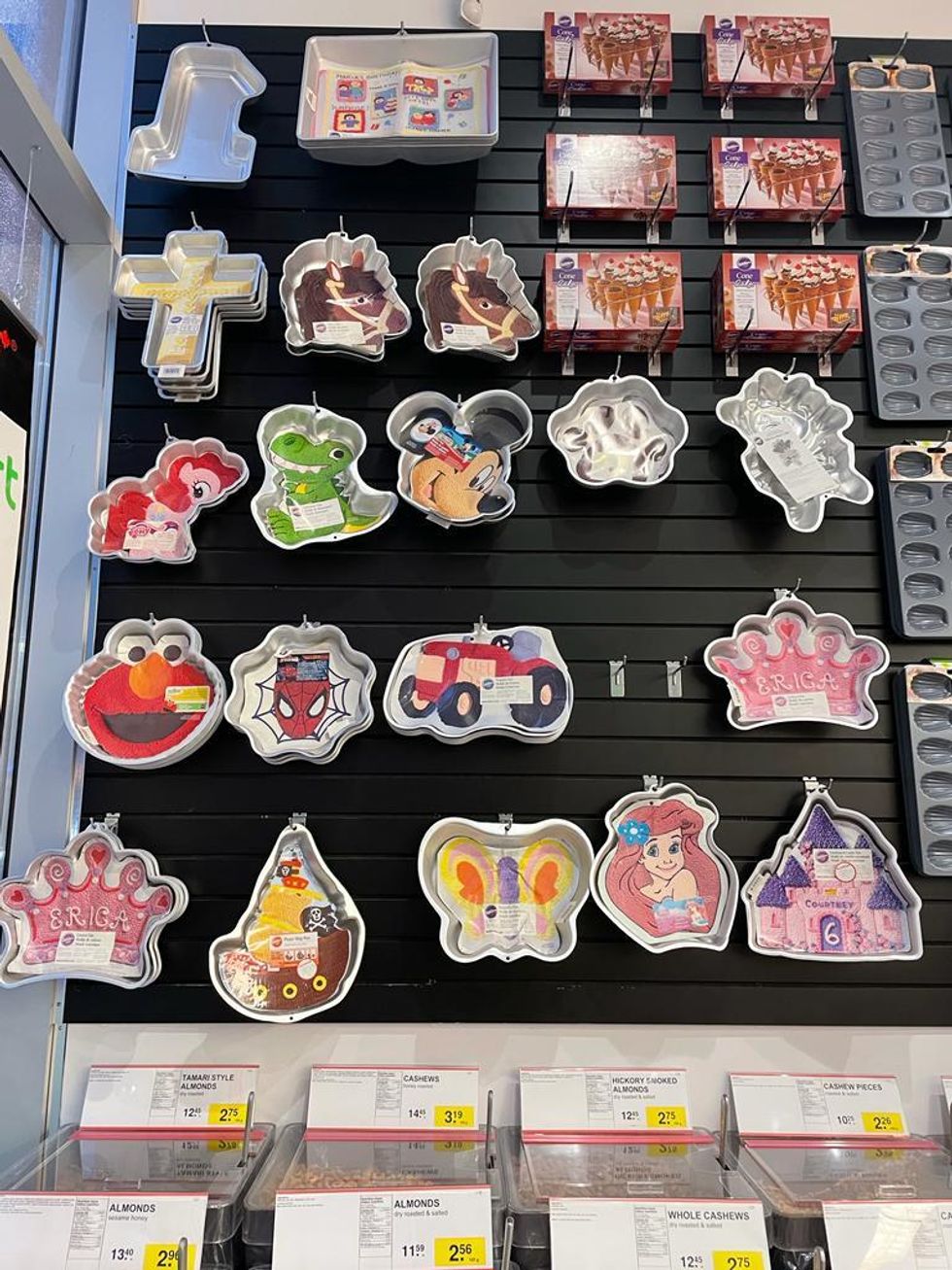 Cake trays at Bulk Barn.