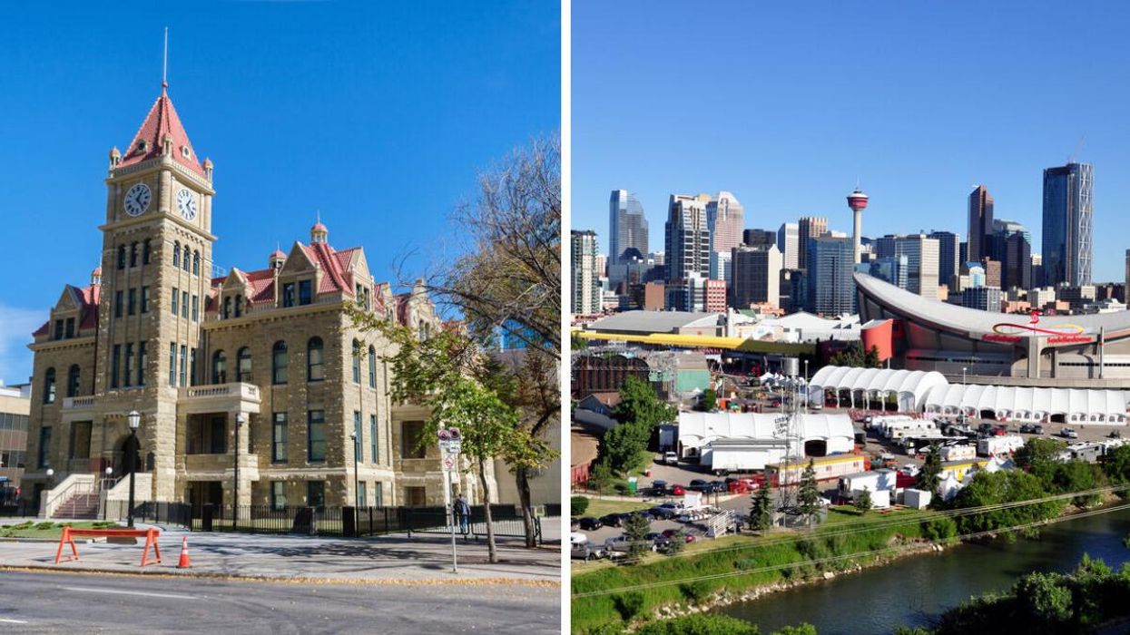 Calgary City Hall. Right: Calgary