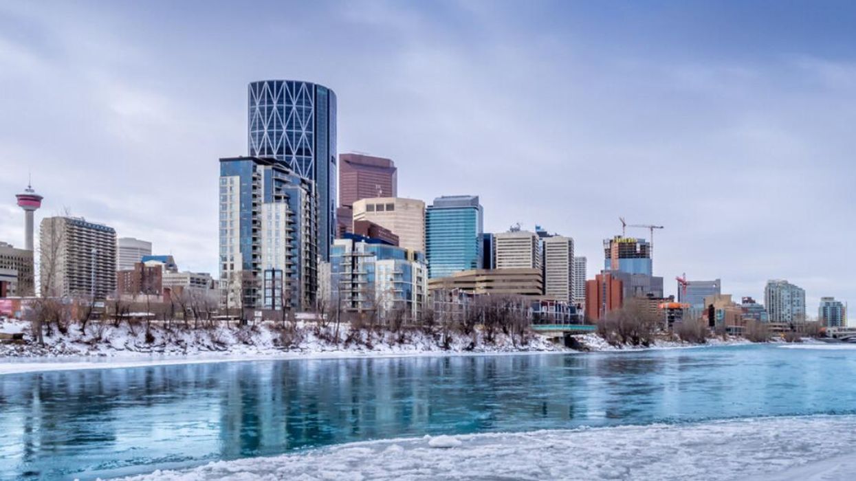 Calgary in snow.