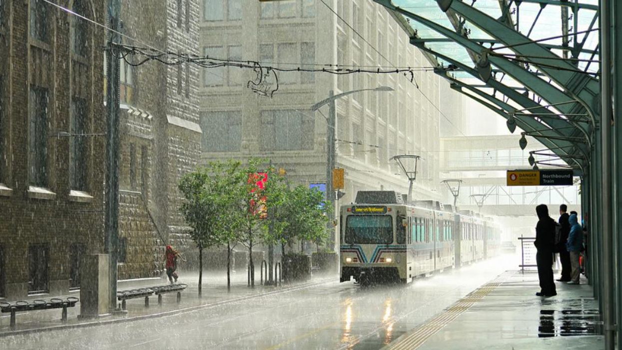 Calgary in the rain.