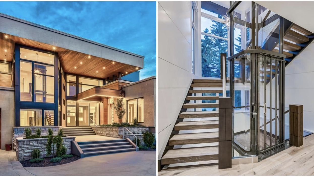 Calgary Mansion Straight Out Of 'Willy Wonka' Comes With A Full Glass Elevator