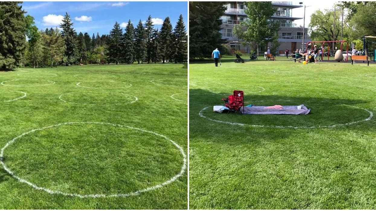 Calgary Parks Have Social Distancing Circles At 4 Popular Spots Now