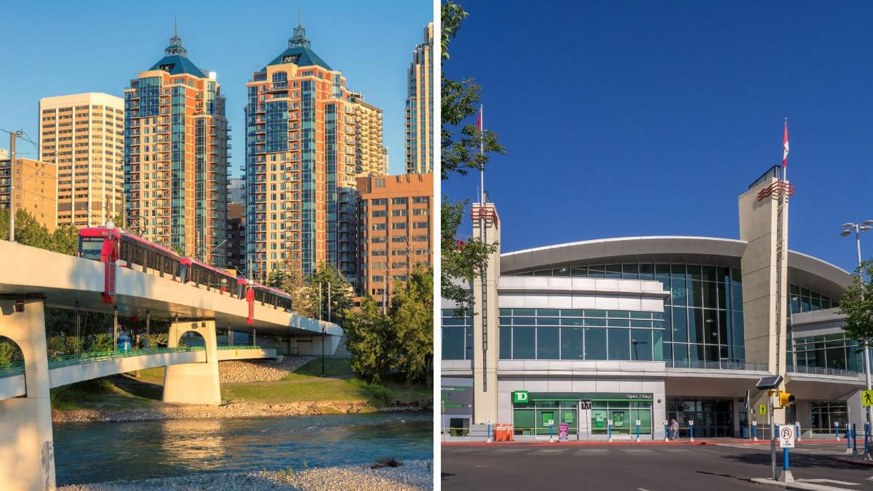 Calgary. Right: The Chinook Centre.