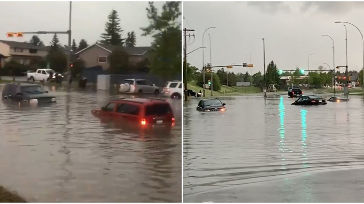 Calgary's Flooded Streets Were So Bad Drivers Were Rescued In Boats (PHOTOS)