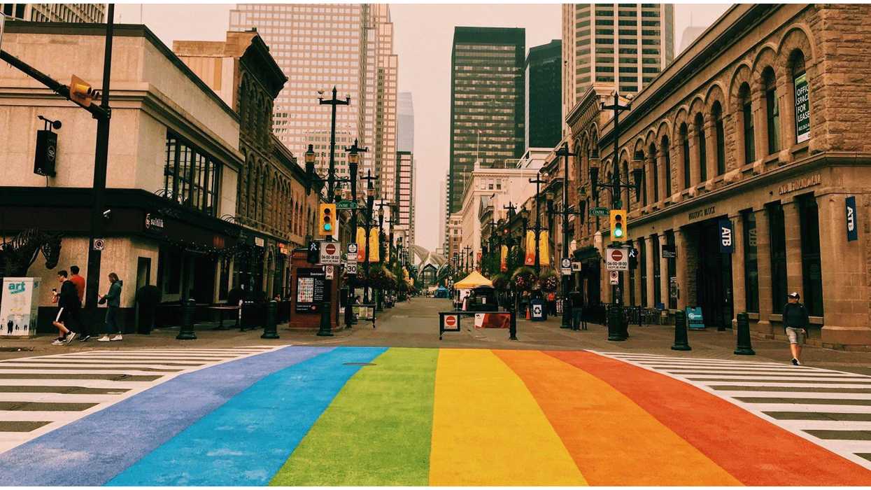 Calgary's Pride Sidewalk Has Been Vandalized With BLM Graffiti