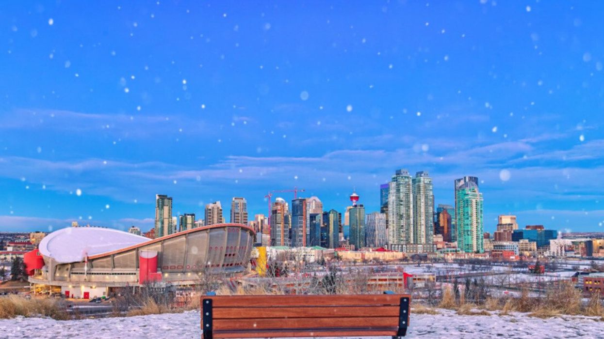 Calgary snowfall.