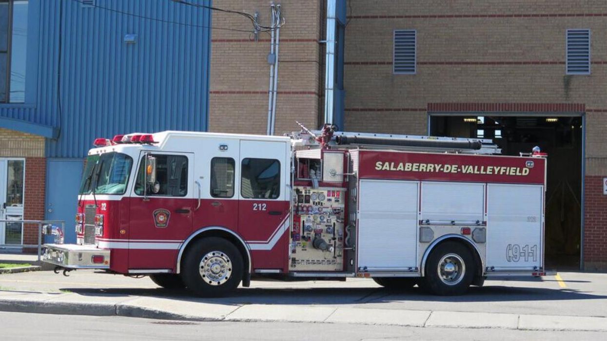 Camion de pompiers à Salaberry-de-Valleyfield.
