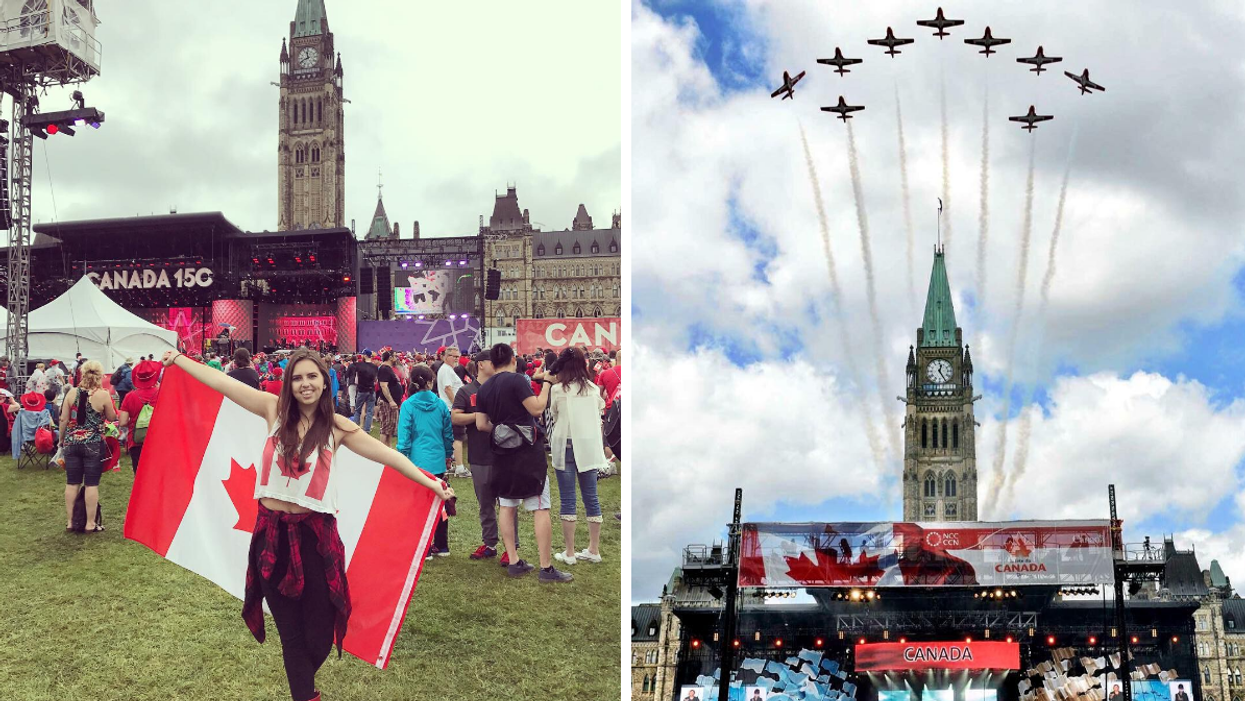 Canada Day celebrations in Ottawa on Parliament Hill.